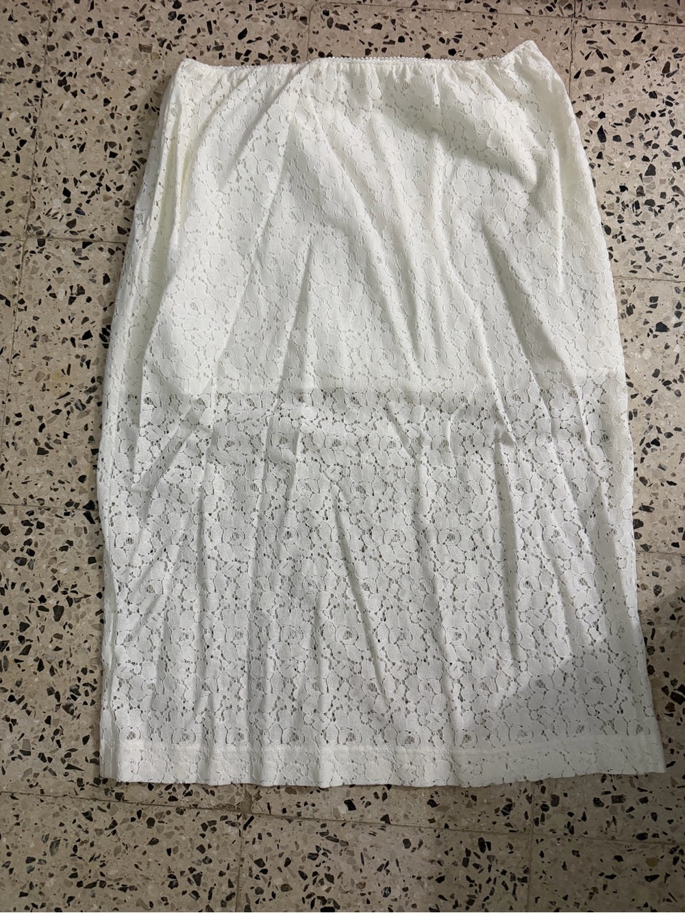 Old Navy White Lace Midi Skirt